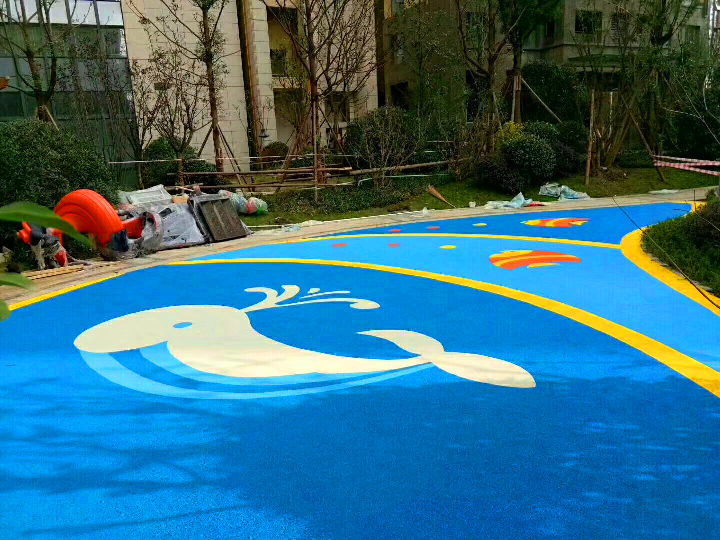 南京幼儿园epdm塑胶地坪 塑胶跑道 硅pu专业施工